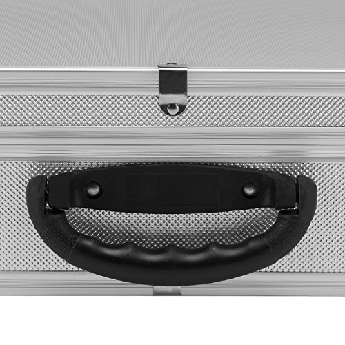 Werkzeugkoffer Werkzeugkiste 42,5×30,5×12,5 cm + Schlüssel – Silber Aluminium - 5