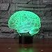 Produktbild 3D Nachtlicht Tischlampe Gehirnform Acryl LED Bett Kopf kreative Elektronik
