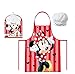 Price comparison product image Disney Minnie Mouse Kids Apron and Hat Set 3 To 8 Years Polyester
