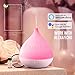 Produktbild Aroma Diffuser NWE-05 Ultraschall Mute Luftbefeuchter Zimmer Wassertropfen Form Luftreiniger Smart APP Sprachsteuerung LED Farbe Nachtlicht Home Office 280ML , Weiß