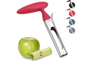 Rpanle Torsolo Mela, Rimozione del Nucleo di Mela, strumento di rimozione del torsolo di mela o pera in acciaio inossidabile per casa e cucina (rosso)