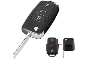 KUYUANSU Coque de clé de Voiture Pliable à 2 3 Boutons pour VW MK4 Bora Golf 4 5 6 Passat Polo Bora Touran (3B)