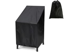 ACTIUSIS Gartenstuhl Abdeckung, Stapelstuhl Abdeckung, 210D Oxford Gewebe Staub Schutzhülle, für Stapelstuhl, Balkonstühle, 65 X 65 X 120 cm