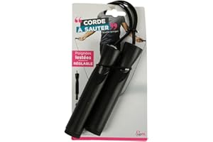 UPFIT - Corde à sauter - Poignées lestées - Poignées ergonomiques avec texture légèrement grainée pour une bonne préhension - Destiné à un usage en intérieur - Longueur: 2,80m - Matière: PVC
