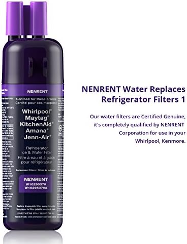 NENRENT Pur Filter 1 Refrigerator Water Filter Compatible for Whirlpool W10295370A W10295370