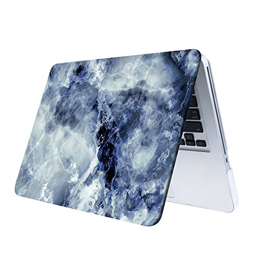 KONKY Macbook Pro 15 A1707 Hülle (2016 freigegeben), Schützende Soft-Touch HartschaleTasche Schutzhülle Snap Case für Neueste 2016 Apple MacBook Pro 15 „Zoll mit Touch Bar und Touch-ID, Marmor Dunkelblau - 4