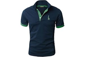 GNRSPTY Polo da Uomo Manica Corta Ricami Fulvi Casual Chic Poloshirt Camicia T-Shirt Estate