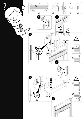 PLISSEE FALTROLLO 65×120 cm HELLGRAU INKL. KLEMMTRÄGER JALOUSIE – MEGA AUSWAHL IM SHOP – 80 BREITEN – 12 FARBEN - 2