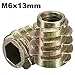 Produktbild ChaRLes 5Pcs M6x13mm Hex-Antriebs Schraube im GewindeEinsatz für Holztyp E