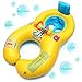 Produktbild Mutter Baby Schwimmen float-float Ringe aufblasbar Baby Hilfe Sicherheit Pool Boot Toys Raft Play mit Sitz Dual Schwimmen Ringe für Alter 6 bis 36 Monaten (gelb)