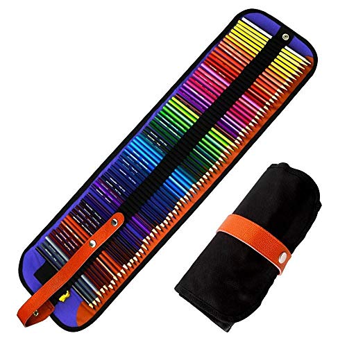 GLEADING Matite Colorate Premium - Set di 72 Colori con Fodero Portamatite di Tela di Canapa, Temperamatite Incluso.