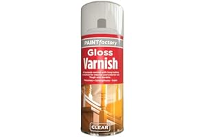 5061085620045 Paint Factory Clear Gloss Varnish Spray Exterior Interior Aerosol Can 250ml All Purpose (1 Pack)