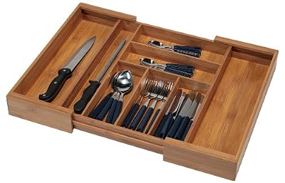 Kesper 17085 Range-couverts extensible Bambou De 35 à 58 cm