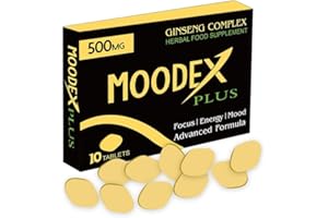 MOODEX Plus 500MG | Stronger | Longer | Harder | Performance | Extra Strength Enhancing Pills, Stamina Endurance Booster Supplement Pills for Men | 10 Ginseng Tablets