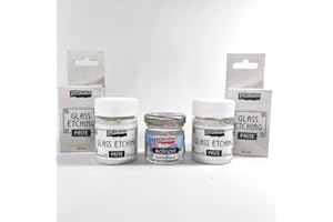 Zita´s Creative Glasätzungspaste 2x50ml im Set mit Verdünner. Glass Etching Paste, Ätzpaste, Frosteffekt