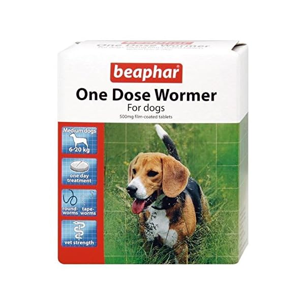 (3 Pack) Beaphar One Dose Wormer for Small / Medium Dogs 2 Tabs Dogs.co.uk