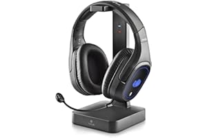 NGS GHX-600 - Auriculares 7.1 de Gaming Inalámbricos con Tecnología 2,4 GHz, Luces LED y Base de Carga