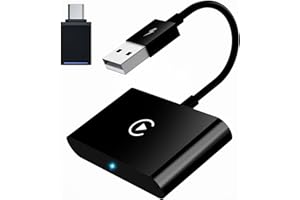 UWECAN CarPlay Wireless Adapter, Wireless CarPlay Dongle Adapter für iPhone, Konvertieren Werkseitig Verkabeltes CarPlay zu Wireless, Kompatibel mit Autos ab 2017 & iPhone iOS 11+, Plug und Play