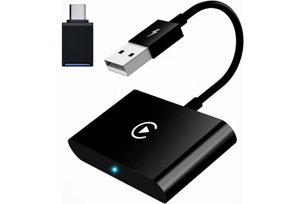 UWECAN Adaptateur CarPlay sans Fil pour iPhone, Wireless, Convertir Filaire en Audi, Porsche, Volvo, Opel, Mercedes, VW, Kia (Année 2017 à 2023), iPhone iOS 13+