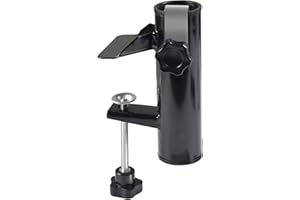 Forhome Parasol Holder Balcony Railing,Umbrella Holder Fence Parasol Clamp，Metal Balcony Parasol Holder Clamp,Patio Umbrella Clamp,Mount toTable,Fences,Balcony or Outdoor Courtyard etc (black)