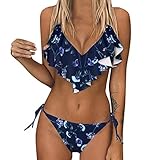 MRURIC☀ bademode Damen Bikini Set Push-Up brasilianischen Print Beachwear Badeanzug Schwimmanzug Strandmode Oberteil Frauen Plus Size Badeanzüge Schwimmanzug Schwimmen Set Badeshorts