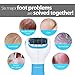 DBPOWER Electric Pedicure Foot File Callus Remover Waterproof- Foot Care Tool Shaves Dead Hard Cracked Rough Skin on Feet Includes One Coarse Roller for Sensitive Skin and Two Extra Coarse Rollers for Hard Skin- UK Power Adaptor(Blue)