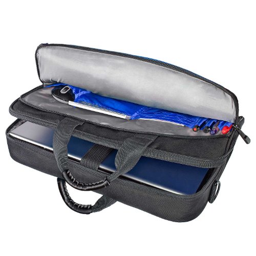 V7 CCD1-BLU-9E Edge Frontloader Notebook Tasche bis 40,9cm (16,1 Zoll) schwarz / blau - 2