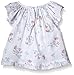 Pumpkin Patch Unisex Baby Smocked Floral Short Sleeve Tank Top, Clean White, Newborn