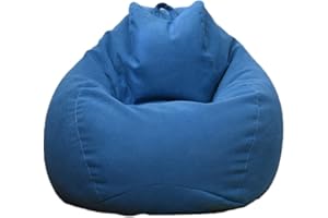 Highdi Pouf Poltrona Sacco Bambini & Adulti Bean Bag Fodera per Sacco di Fagioli per Decorazione della Soggiorno Camera Giardino Salotto Balcone, Senza Ripieno (Blu navy,100x120cm)