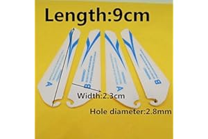 zmigrapddn Eliche 4pcs 2A+2B, 9cm Lunghezza, 2.8mm Foro, per R/C Elicottero Modello Giocattoli Pezzi di Ricambio Drone Accessori