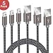 Produktbild l Phone Ladekabel 5 * 1.5M Nylon USB Kabel für Phone XS Max XR X 8 7 SE 6S 6 5 5C 5S Plus Pad Mini Air Pro(Grau)
