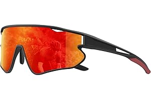 HENGOSEN Sports-Sunglasses Polarised-Sunglasses-Mens Cycling-Running Sun-glasses : Driving Motorbike Fishing UV400 Protection