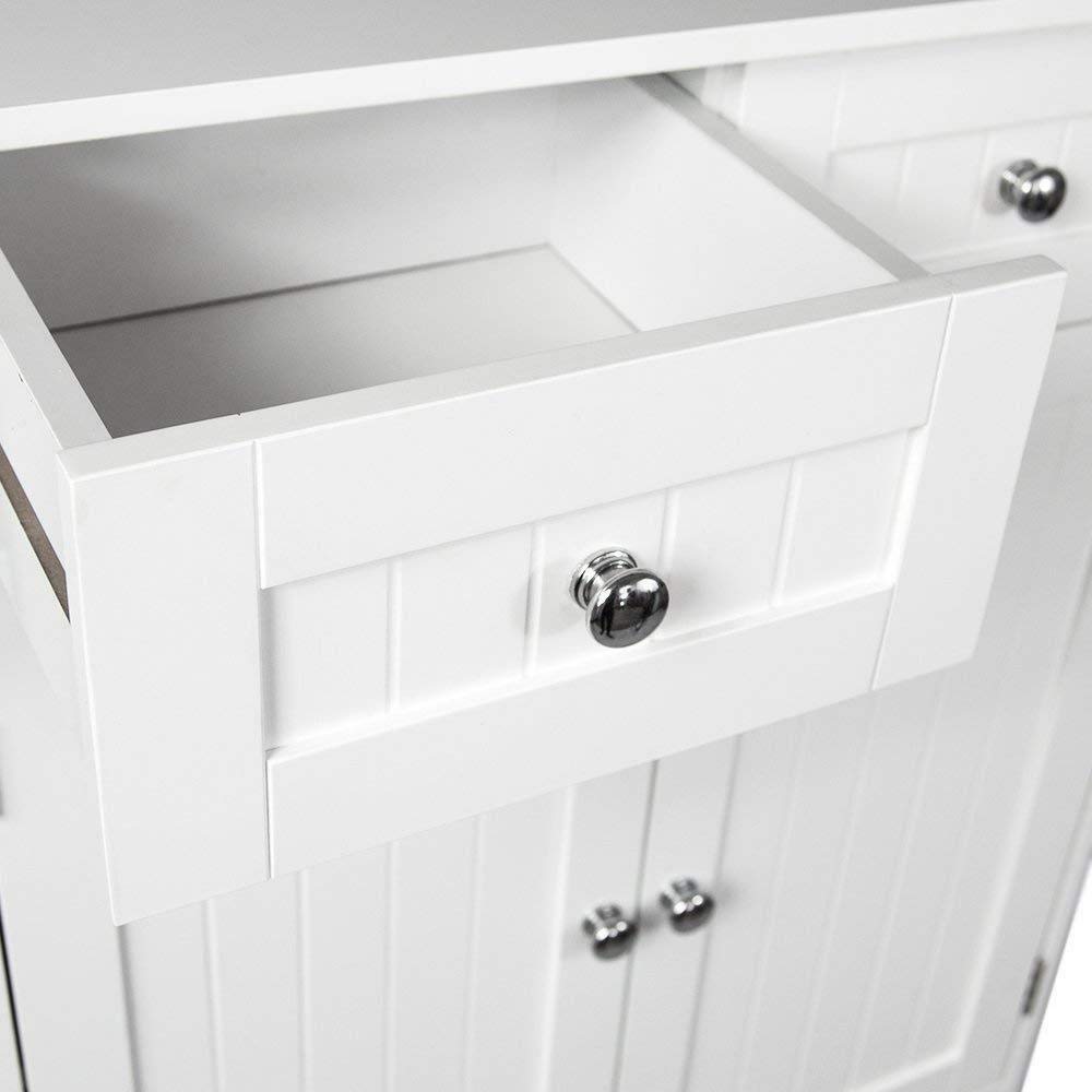 Generic-Oard-FloorTorage-Cupbo-Armoire-de-Salle-de-Bain-2-tiroirs-Meuble-de-Rangement-2-Portes-Plancher-2-tiroirs