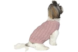NOT TOO SHAGGY NTS Pets Small Dog Turtleneck Puppy Jumper | Cute and Cosy Dog Jumper for Small Dogs | 5 Colours and 3 Sizes (Pink, Large)