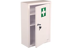 Oypla Wall Mounted Metal First Aid Medicine Medical Cabinet Locker