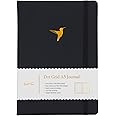 Yop & Tom A5 Dot Grid Journal - With Extra Thick Paper (160 GSM) and Lay-Flat Binding - Bullet Grid Journal (Hummingbird, Charcoal)