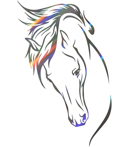 Adesivo Testa Cavallo Geometrica Colorato - Per Auto, Moto, Laptop, Frigorifero - Foto 7
