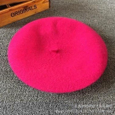 Caomoa Wool Beret Hat Classic Solid Color French Beret for Women by (Q)