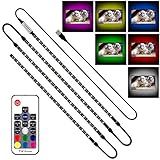 【20 Farben und 7 Helligkeitsstufe】Die LED TV Hintergrundbeleuchtung verfügt über eine RF-Fernbedienung mit 16 Tasten für die Auswahl über 22 Farben, 22 dynamische Modis und einstellbare 7 Helligkeit (20%-100%). Durch die Fernbedienung können Farbe und Lichteffekte einfach ausgewählt werden. Die RF-Fernbedienug besitzt eine höhere Reichweiter als handelsübliche IR-Fernbedieunung.