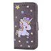 Produktbild Huawei P10 Lite (5,2 Zoll) Hülle, Anlike Schutzhülle für Huawei P10 Lite (5,2 Zoll) Ledertasche Flip Hülle Wallet Case Tasche Cover Handy Zubehör Lederhülle Handyhülle [Einhorn geprägt] Handyhülle mit Kartenfach und Standfunktion - Grau