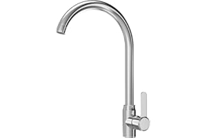 DTXDTECH Robinet Cuisine, Robinets de cuisine pivotant à 360°, Mitigeur Cuisine Inoxydable, Pour laver la vaisselle, les légumes et les fruits en cuisine(G : 3/8")