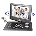 Produktbild Sailnovo 10,1'' Tragbarer DVD-Player mit 5 Stunden Akku Drehbarem Display,Unterstützt SD-Karte USB AV OUT/IN mit 1.8M Auto-Ladegerät und Stromadapter (Schwarz)