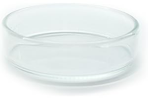 GENERISCH Futterschale aus Glas 53x14mm für Aquarium & Terrarium > Garnelen, Schnecken, Welse UVM. | Echtglas Futter Schale zum geziehlten füttern | KEIN Acryl/Plastik sondern Laborglas! 6 Größen