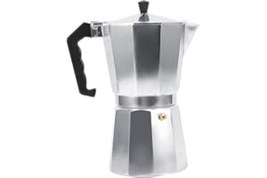 LADIESHOW Coffee Maker,3/6/9/12 Cups Aluminum Italian Type Moka Pot Espresso Coffee Maker Stove Home Office Use Hot(600ML 12cups)