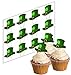 Produktbild 12 St Patricks Glücklich Hut Cupcake Stecker für St. Patricks Tag 'Aufrechtständer' reispapier kuchendekorationen (uncut)