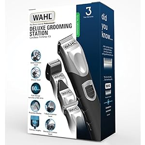 Wahl 9854-800 Deluxe Rechargeable Grooming Hair Beard Trimmer Station Kit - Image 4
