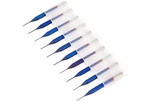 HILILAND 10pcs fresa a punta di tungsteno fresa a spirale rivestita blu punte del router fresatrice taglierina punta trapano cnc frese rotative strumento(0.6mm)