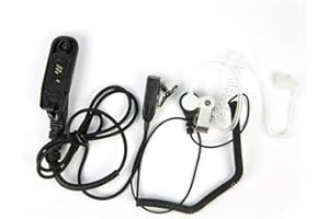 NAUZER Pin 39-M7 Micro-Auricular Tubular Profesional con PTT Especial para ambientes ruidosos, Uso Militar, Seguridad o Industrial para para walkie Tetra - TETRAPOL Nokia Modelos: THR-880 y THR-880i.