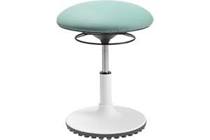 ‎TOPSTAR TOPSTAR Living Chair Move Kids höhenverstellbarer Kinderhocker mit drehbarem Sitz, Sitzhöhe von 39-47 cm, Kunstleder mintgrün