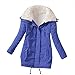 Zeagoo Women Zip Hooded Parka Thick Fleece Warm Winter Coat Overcoat Long Jacket